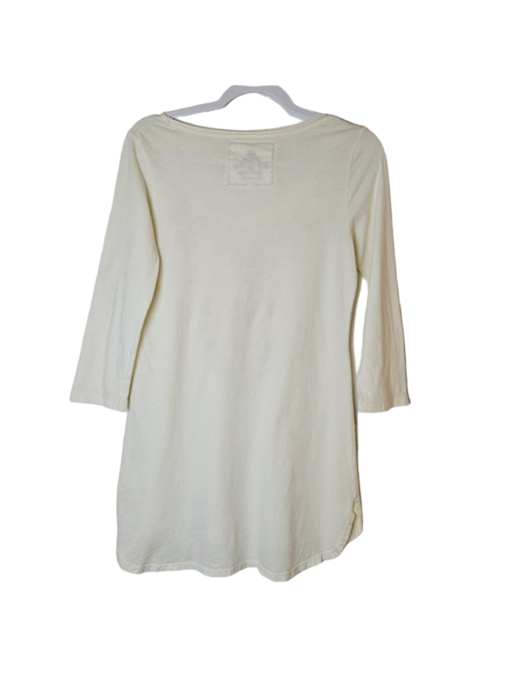 Johnny Was Tunic Top S Cream Embroidered 3/4 Sleeves Boho Floral - Picture 2 of 8